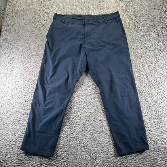 Lululemon ABC Pant Mens 38x28 Blue Polyester Tapered Leg Performance Golf Tech